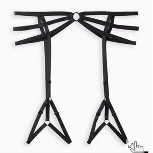 Torrid Black Strappy Leg Garter Belt - Size 3/4 - NWT